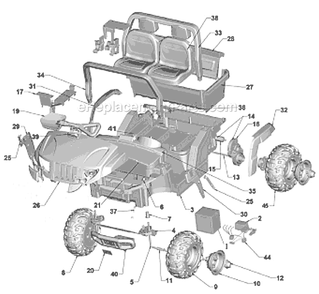 Part Location Diagram of L2170-2689 Power Wheels Upper Bushing